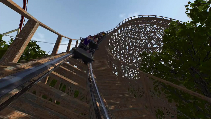 Kings Island - Mystic Timbers Off Ride Animation New 2017