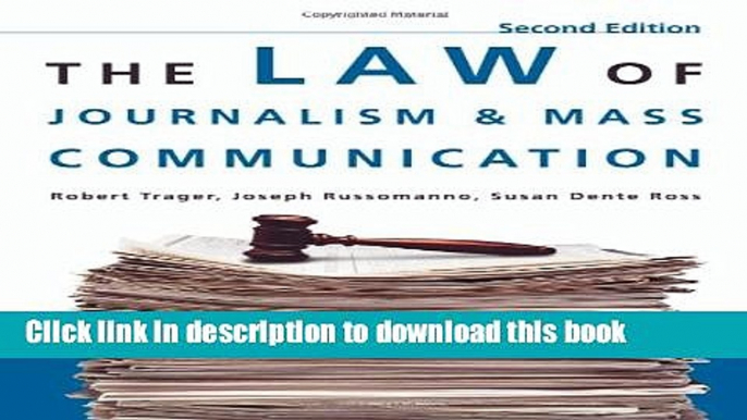 Ebook The Law Of Journalism And Mass Communication Free Download