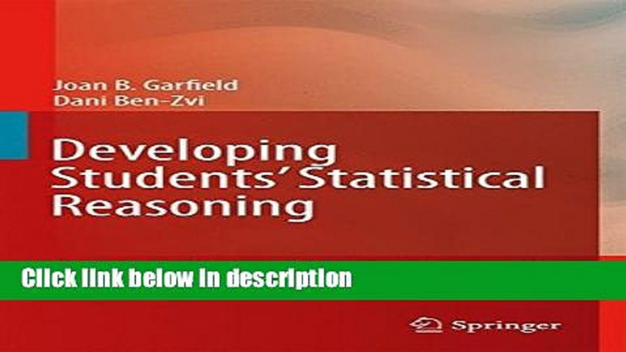 Ebook Developing Students  Statistical Reasoning: Connecting Research and Teaching Practice Full