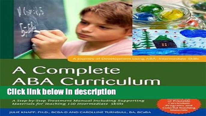 Books A Complete ABA Curriculum for Individuals on the Autism Spectrum with a Developmental Age of