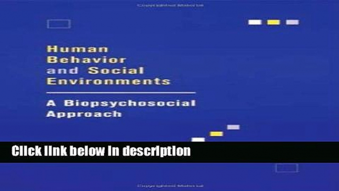 Ebook Human Behavior and Social Environments: A Biopsychosocial Approach Free Online