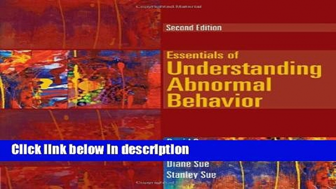 Ebook Essentials of Understanding Abnormal Behavior Free Online