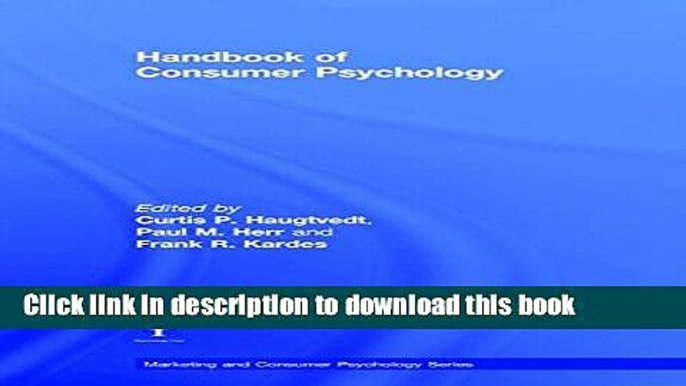 Ebook Handbook of Consumer Psychology (Marketing and Consumer Psychology) Free Online