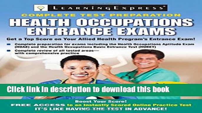 Books Health Occupations Entrance Exams Free Online