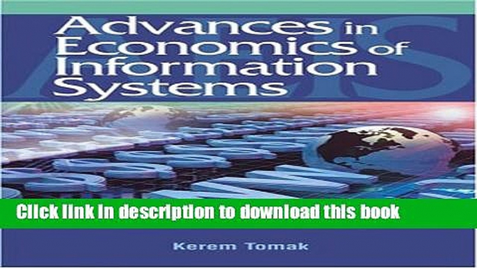 Ebook Advances in the Economics of Information Systems Free Online