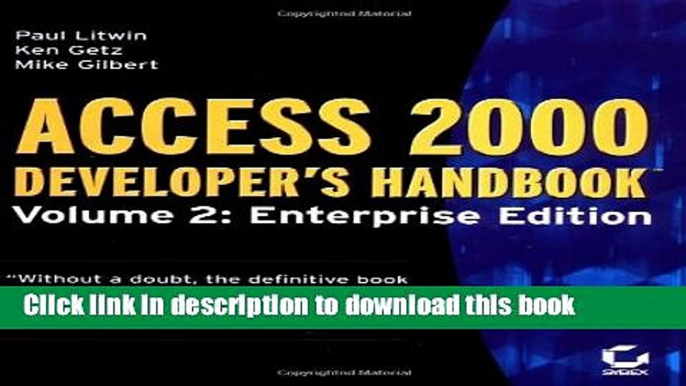 Books Access 2000 Developer s Handbook Full Online