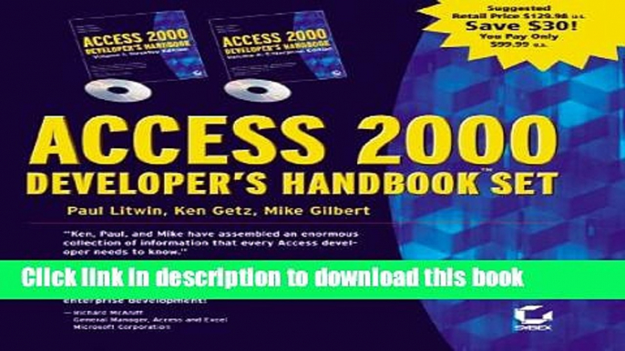 Ebook Access 2000 Developer s Handbooksmall /small  Set Free Online