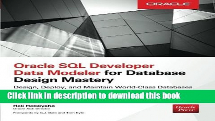 Ebook Oracle SQL Developer Data Modeler for Database Design Mastery Free Online