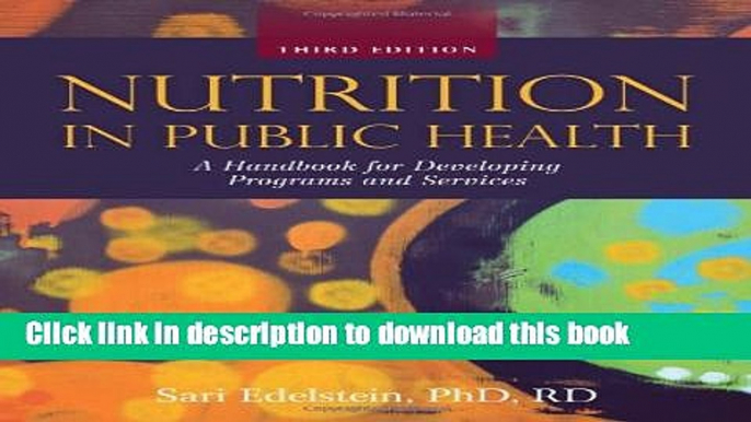 Books Nutrition In Public Health Free Online