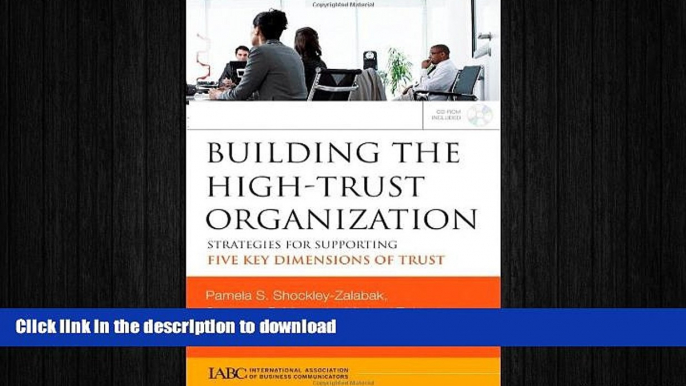 FAVORIT BOOK Building the High-Trust Organization: Strategies for Supporting Five Key Dimensions