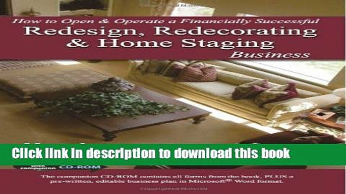 Ebook How to Open   Operate a Financially Successful Redesign, Redecorating, and Home Staging