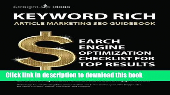 Ebook KEYWORD RICH: Article Marketing SEO Guidebook: Search Engine Optimization Checklist for Top