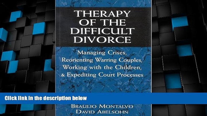 Must Have  Therapy of the Difficult Divorce: Managing Crises, Reorienting Warring Couples, Working