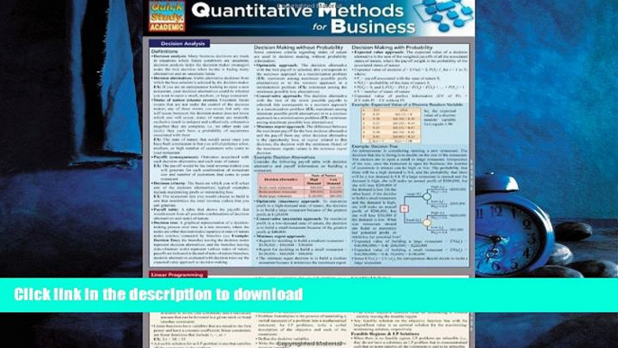 DOWNLOAD Quantitative Methods  For Business (Quick Study Academic) READ PDF FILE ONLINE