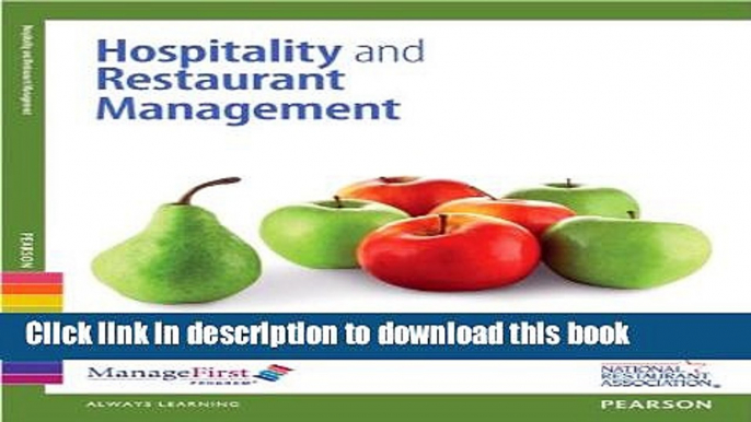 Ebook ManageFirst: Hospitality and Restaurant Management with Answer Sheet (2nd Edition) Free Online