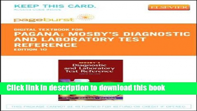 Books Mosby s Diagnostic and Laboratory Test Reference - Elsevier eBook on VitalSource (Retail