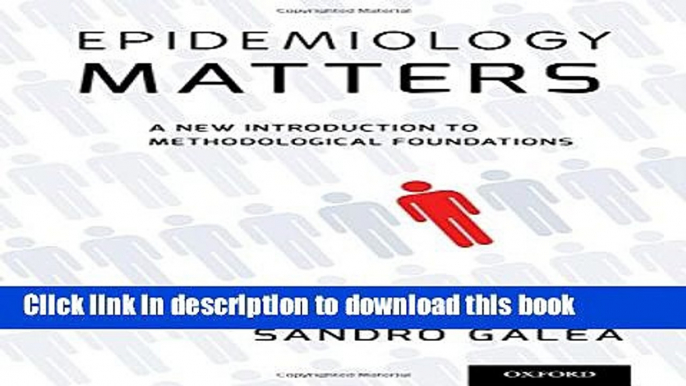 Books Epidemiology Matters: A New Introduction to Methodological Foundations Free Online