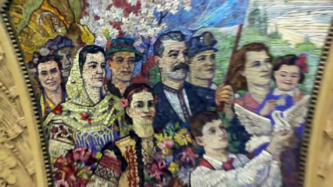 Mosaic Art in Moscow Tube Station