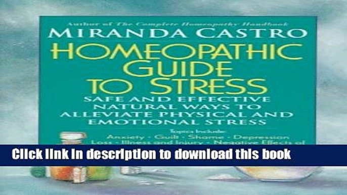 Books Homeopathic Remedies For Stress Full Online