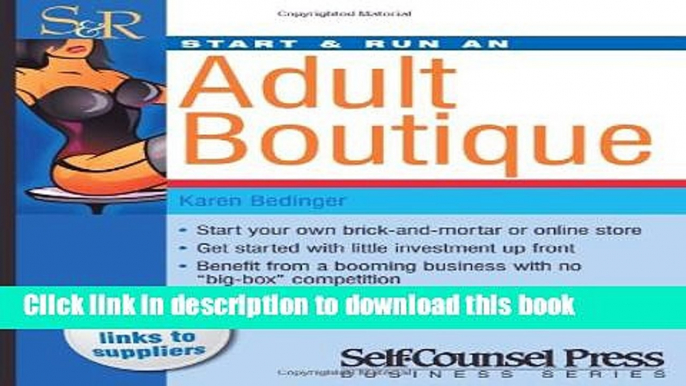 Ebook Start   Run an Adult Boutique Full Online