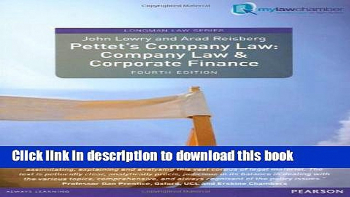 [Download] Pettet s Company Law: Company Law   Corporate Finance, Uk Edition (Longman Law Series)