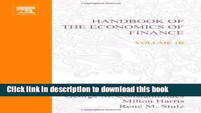 Ebook Handbook of the Economics of Finance: Financial Markets and Asset Pricing Free Online