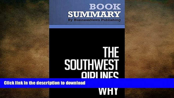 PDF ONLINE Summary : The Southwest Airlines Way - Jody Gittell: Using the Power of Relationships