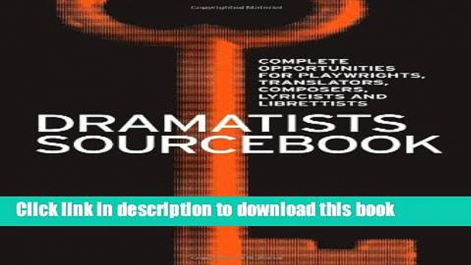 Ebook Dramatists Sourcebook 25th Edition Free Online