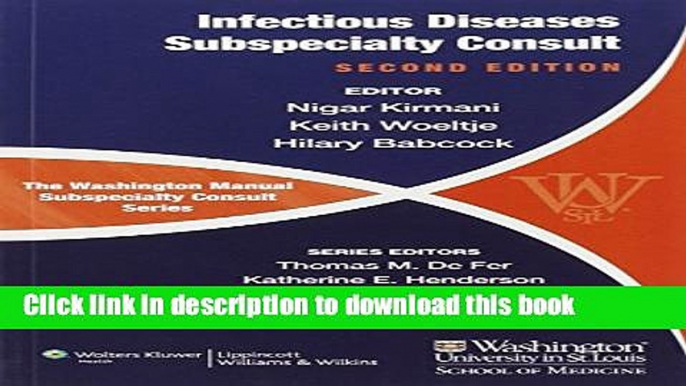 Ebook The Washington Manual of Infectious Disease Subspecialty Consult (The Washington ManualÂ®