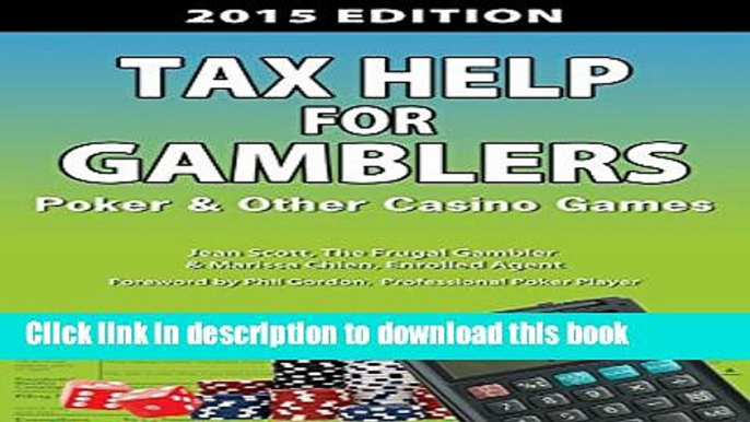 Ebook Tax Help for Gamblers: Poker   Other Casino Games Full Online