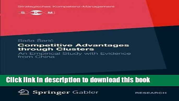 PDF  Competitive Advantages through Clusters: An Empirical Study with Evidence from China  Free