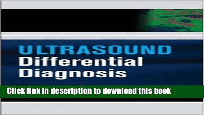 Books Ultrasound Differential Diagnosis Free Download