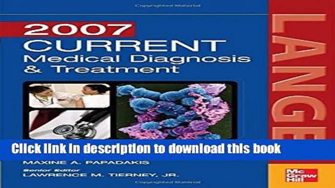 Ebook Current Medical Diagnosis and Treatment 2007 Full Online