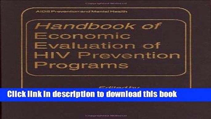 Ebook Handbook of Economic Evaluation of HIV Prevention Programs Full Online