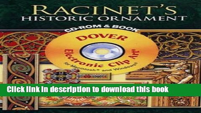 Books Racinet s Historic Ornament CD-ROM and Book (Dover Electronic Clip Art) Full Download