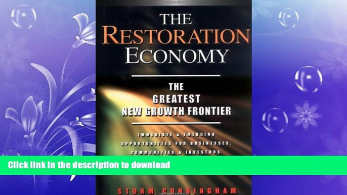 FAVORIT BOOK The Restoration Economy READ EBOOK