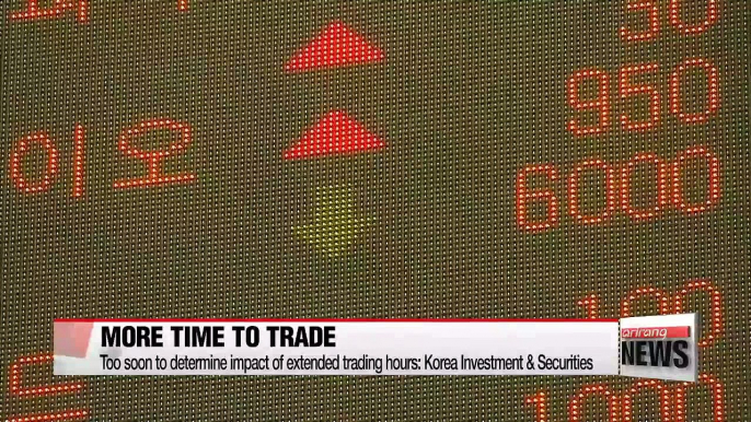 No positive impact on Korean stock trade values in first week of extended hours