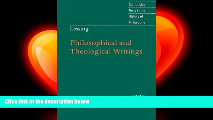 book online Lessing: Philosophical and Theological Writings (Cambridge Texts in the History of