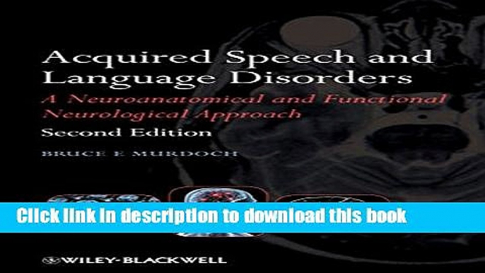 Ebook Acquired Speech and Language Disorders Full Online