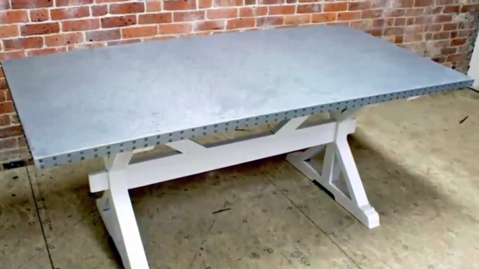 Interesting Zinc Top Dining Table Design Ideas | coffee tables design