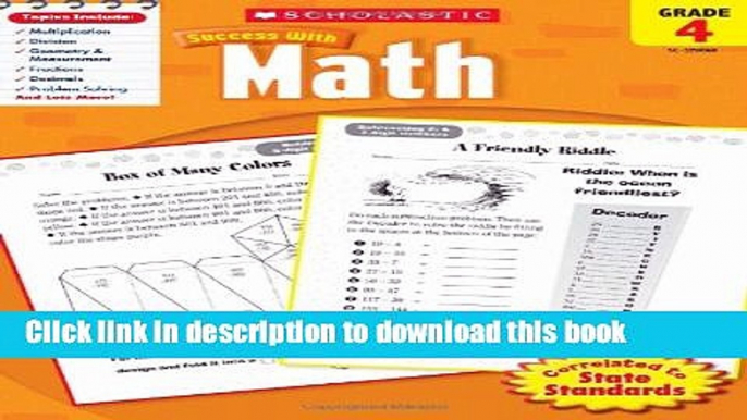 [Popular] Books Scholastic Success with Math, Grade 4 (Scholastic Success with Workbooks: Math)