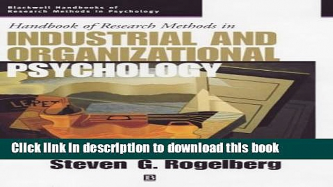 [PDF] Blackwell Handbook of Research Methods in Industrial and Organizational Psychology