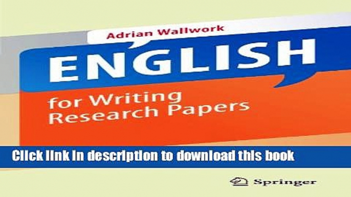 [Popular Books] English for Writing Research Papers Free Online