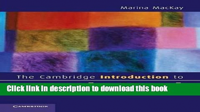 [Popular Books] The Cambridge Introduction to the Novel Full Online