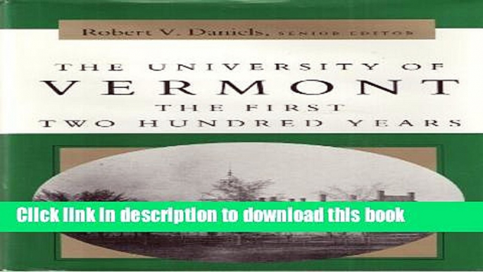 [Fresh] The University of Vermont: The First Two Hundred Years Online Ebook