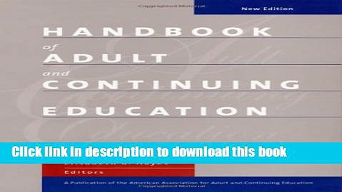 [Fresh] Handbook of Adult and Continuing Education New Ebook