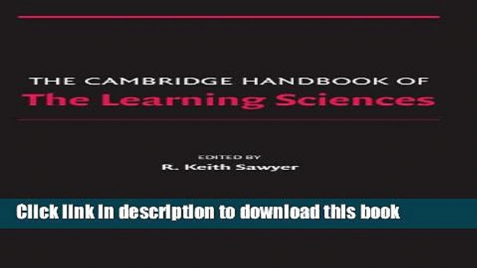 Ebooks The Cambridge Handbook of the Learning Sciences (Cambridge Handbooks in Psychology)