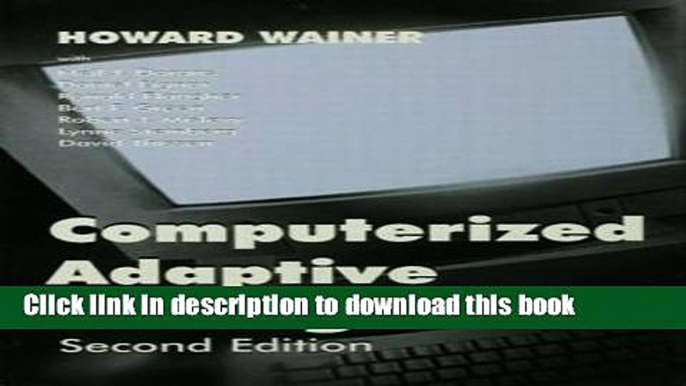 [Popular Books] Computerized Adaptive Testing: A Primer Full