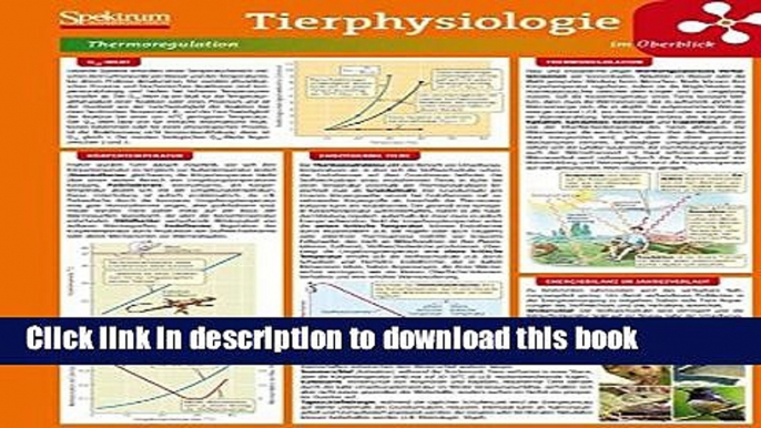 [PDF] Lerntafel: Tierphysiologie im Ãœberblick (Lerntafeln Biologie) (German Edition) Full Online