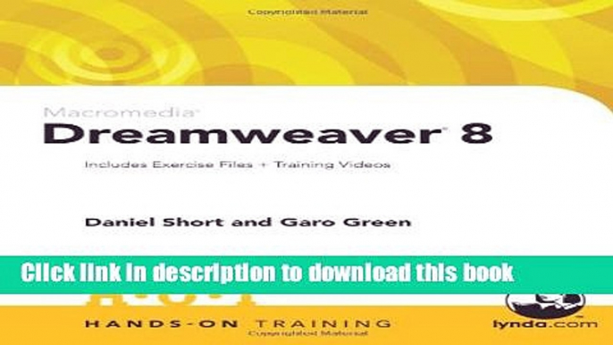 [PDF] Macromedia Dreamweaver 8 Hands-On Training E-Book Free